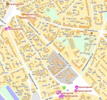 Таганская улица карта