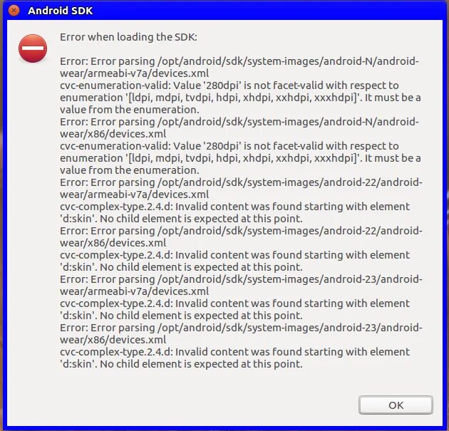 Error SDK. CVC Type 3.1.3: the value "of element ут2: должность. Error launching Android SDK Manager. Starting point of Error. Facet перевод