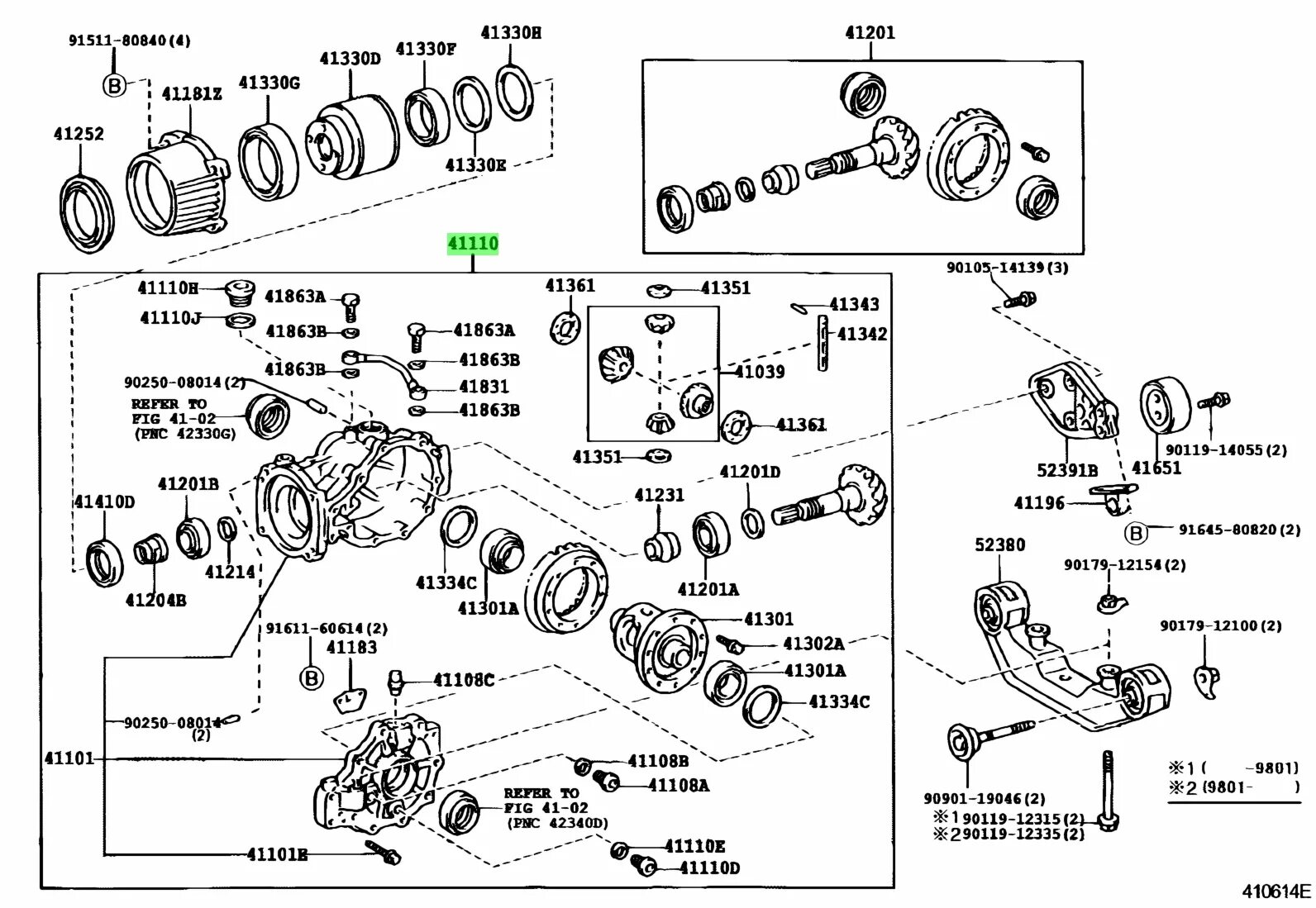 Редуктор передний 1008 toyota. Toyota 41110-42011. 41110-35d40. Cve 2024 41110. 41110-30a81.