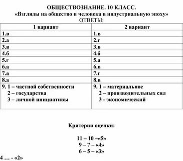 Начало индустриальной эпохи 9 класс тест