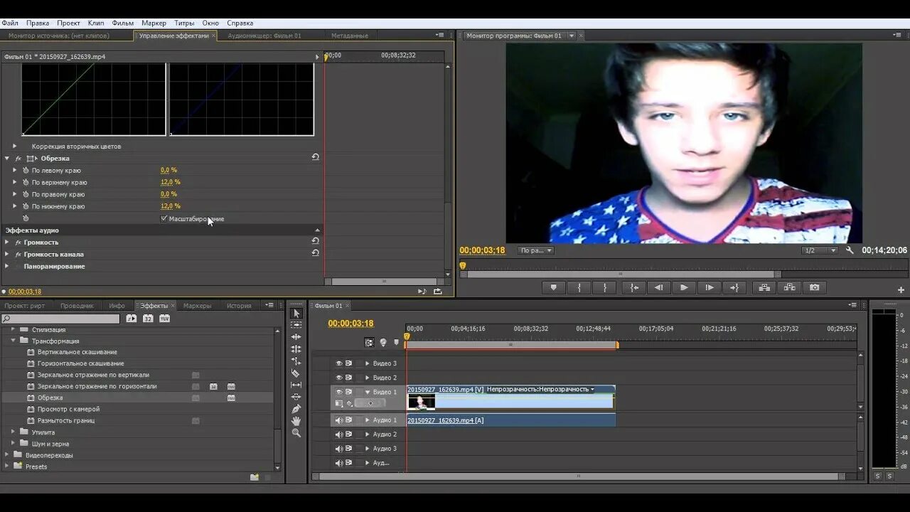 Как сделать эффект в премьер про. Эффект старой пленки в adobe premiere. эффект старой пленки в adobe premiere pro.