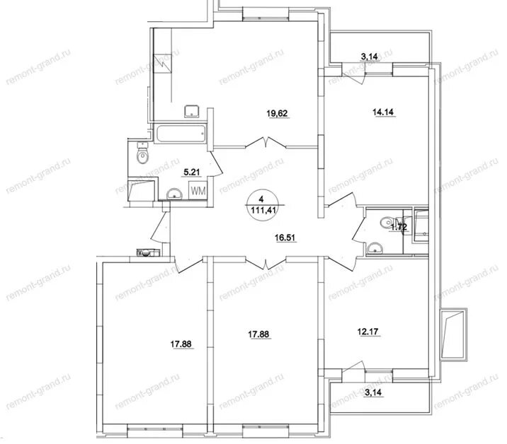 4 комнатная квартира митино