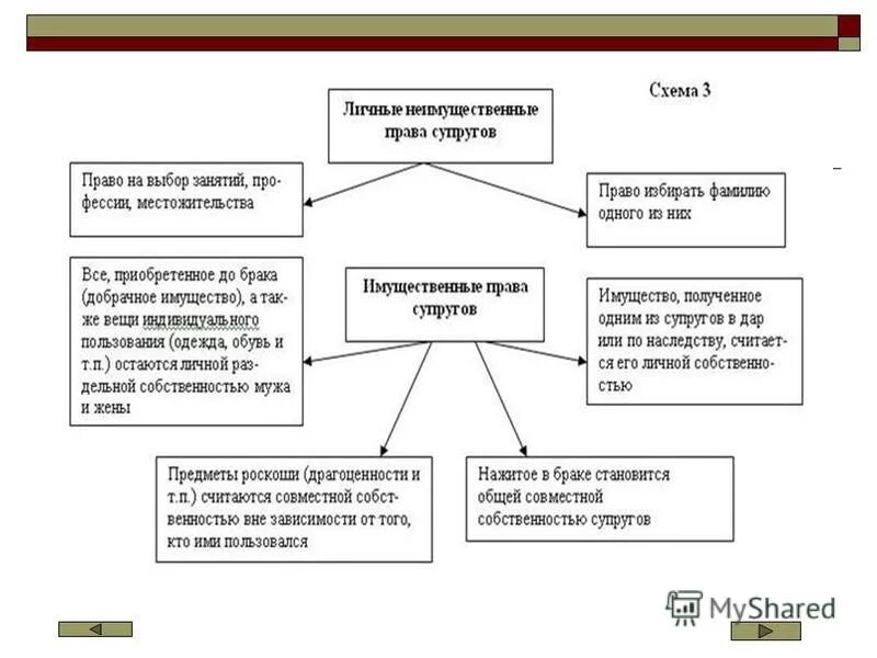 Добрачное имущество супруги. Общая совместная собственность супругов. Имущество супругов схема. Имущество супругов вещи индивидуального пользования.