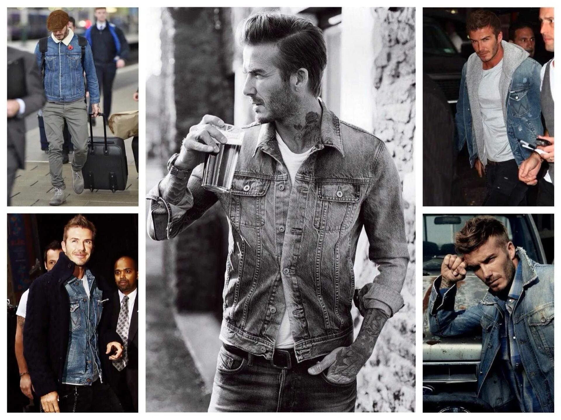 Можно ли носить джинсовую куртку. Дэвид Бекхэм в джинсовой куртке. Рубашка под джинсовую куртку мужскую. Джинсовая куртка с рубашкой мужские. Парень в джинсовой куртке.