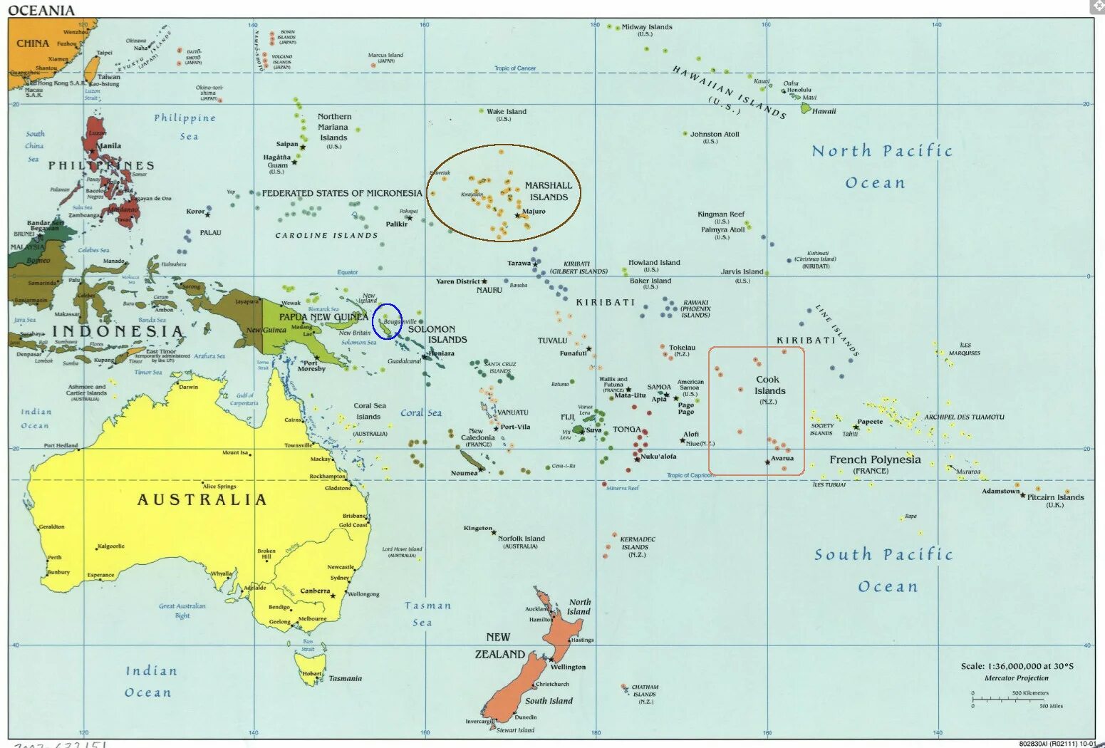 Океания на карте. Острова Океании на карте. Политическая карта Океании. Карта Австралии и Океании со столицами.