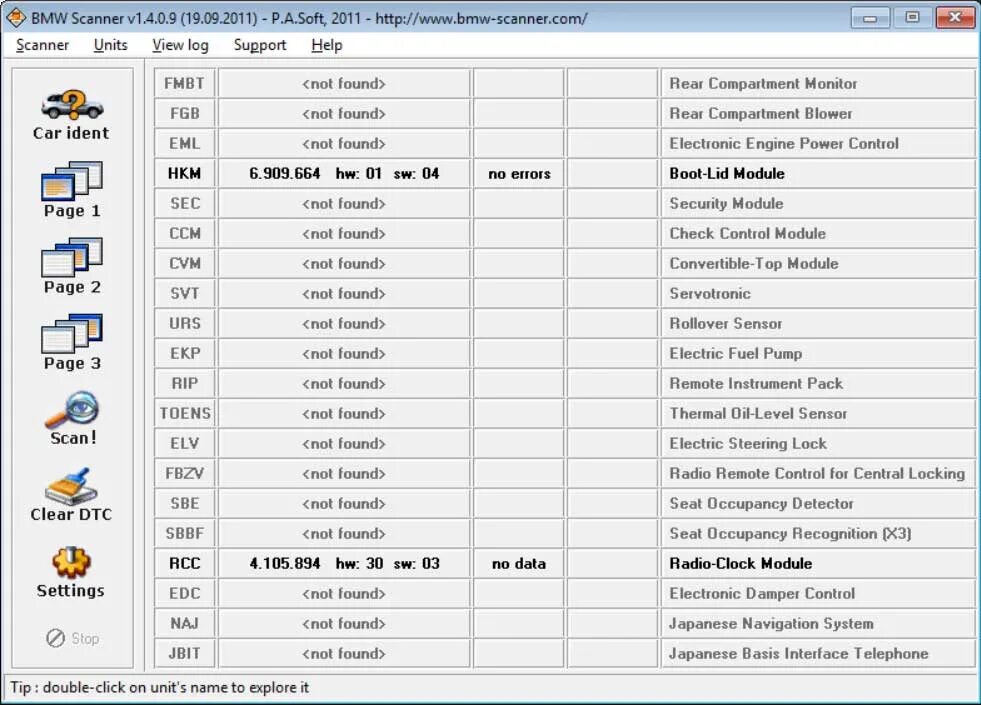 BMW Scanner 1.4.0 manual. BMW Scanner 1.4.0 е39 Page 2. Кодирование с BMW Scanner 1.4.0. Диагностика БМВ сканер 1.4.0. Page 39