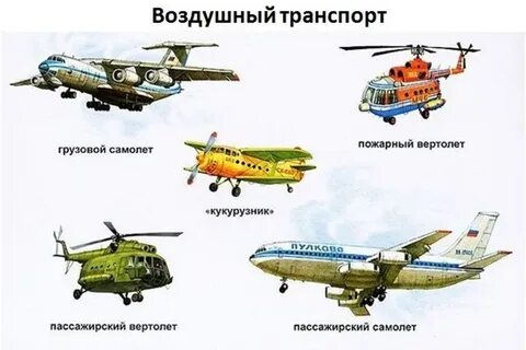 Воздушный транспорт виды