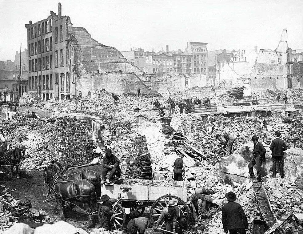 Город после пожара. Великий чикагский пожар 1871. пожары в америке 19 века. пожар в бостоне 1872. сгоревшие города сша в 19 веке сша.