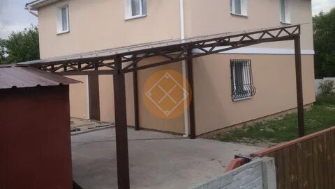 Навес для дома из профильной