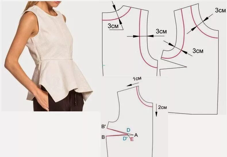 Моделирование блузки. Выкройка блузы. Раскрой блузки. Простые выкройки кофточек. Простой крой блузки