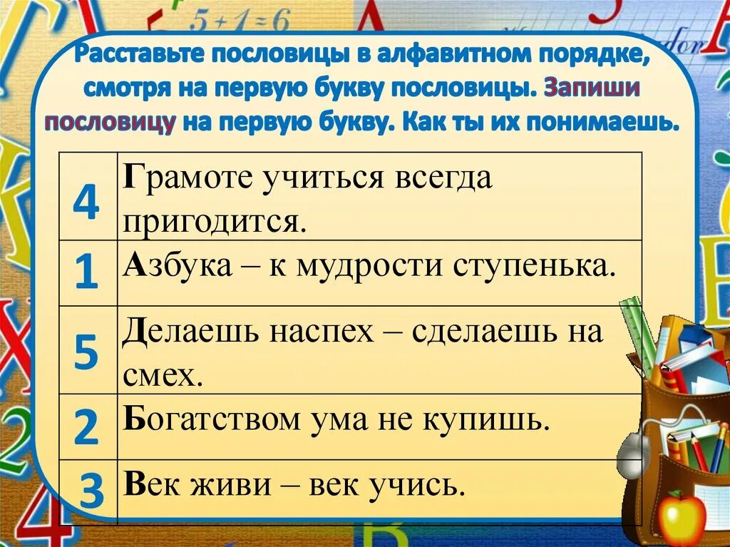 Даны слова расположены в алфавитном порядке. Пословицы на букву а. Пословицы и поговорки о буквах. Пословицы и поговорки на буквы алфавита. Пословицы в алфавитном порядке.