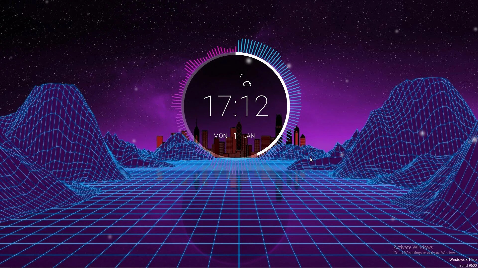 Неоновая сцена. Живой фон. Движущиеся обои. Неоновые картинки на рабочий стол. Фракталы цветы.