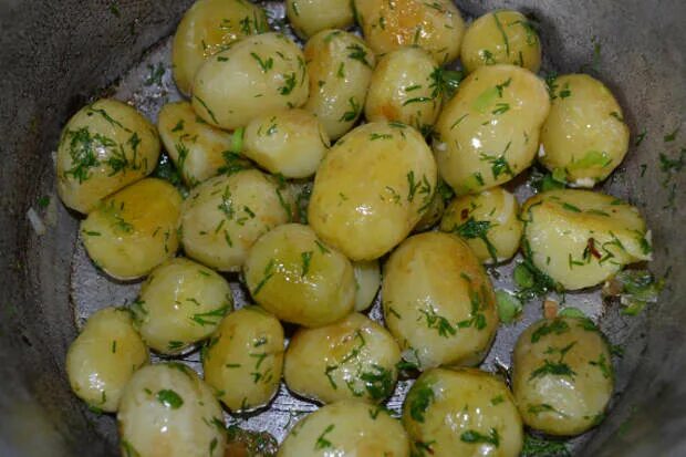 Картофель с укропом и чесноком. Вареная картошка с укропом. Картофель молодой. Молодой картофель с зеленью и чесноком.