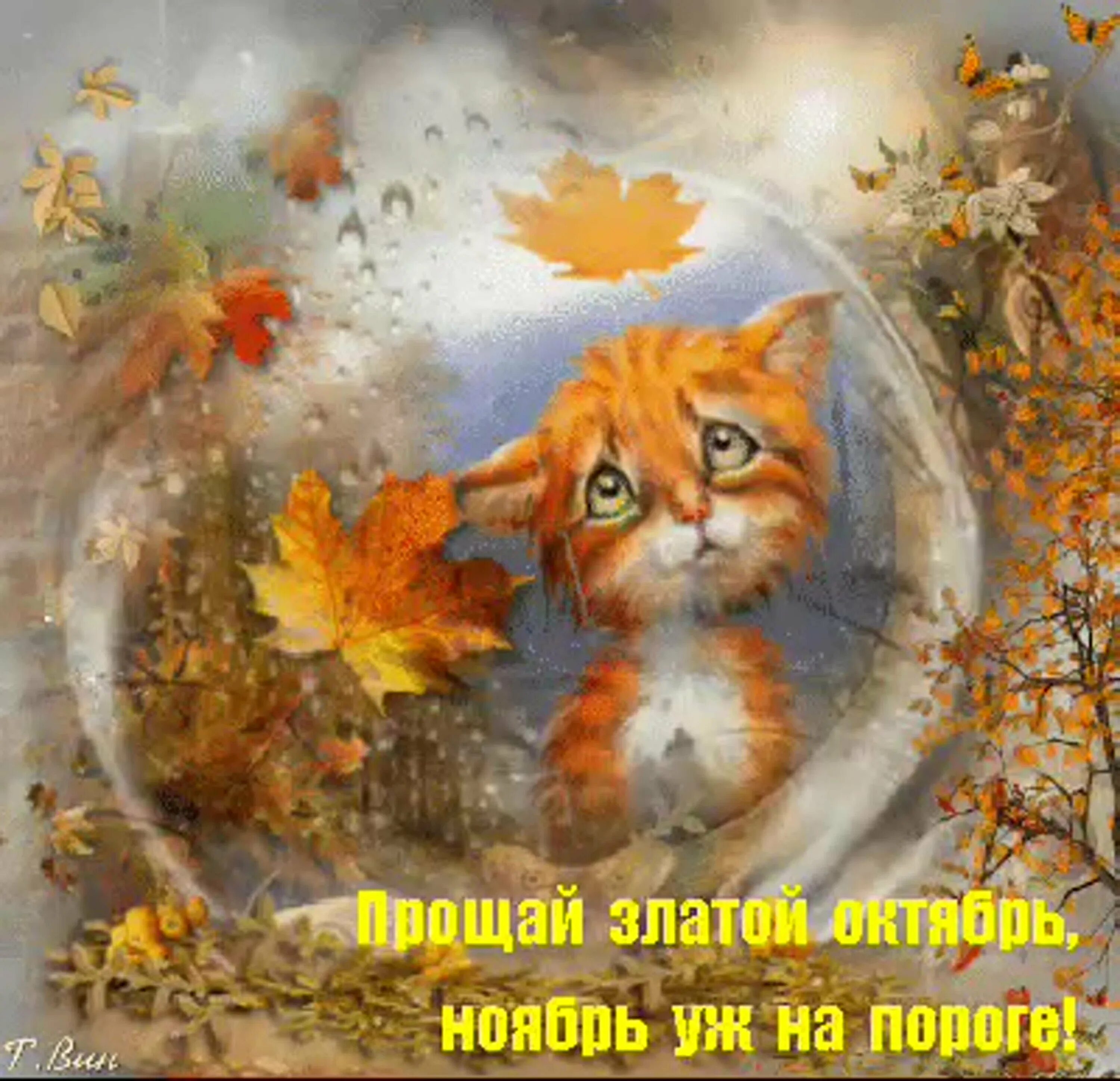 Открытки с добрым последним днем октября. С последним днем октября. открытки с последним днем октября. позоавления с последним днем ок. сплследним днем октября.
