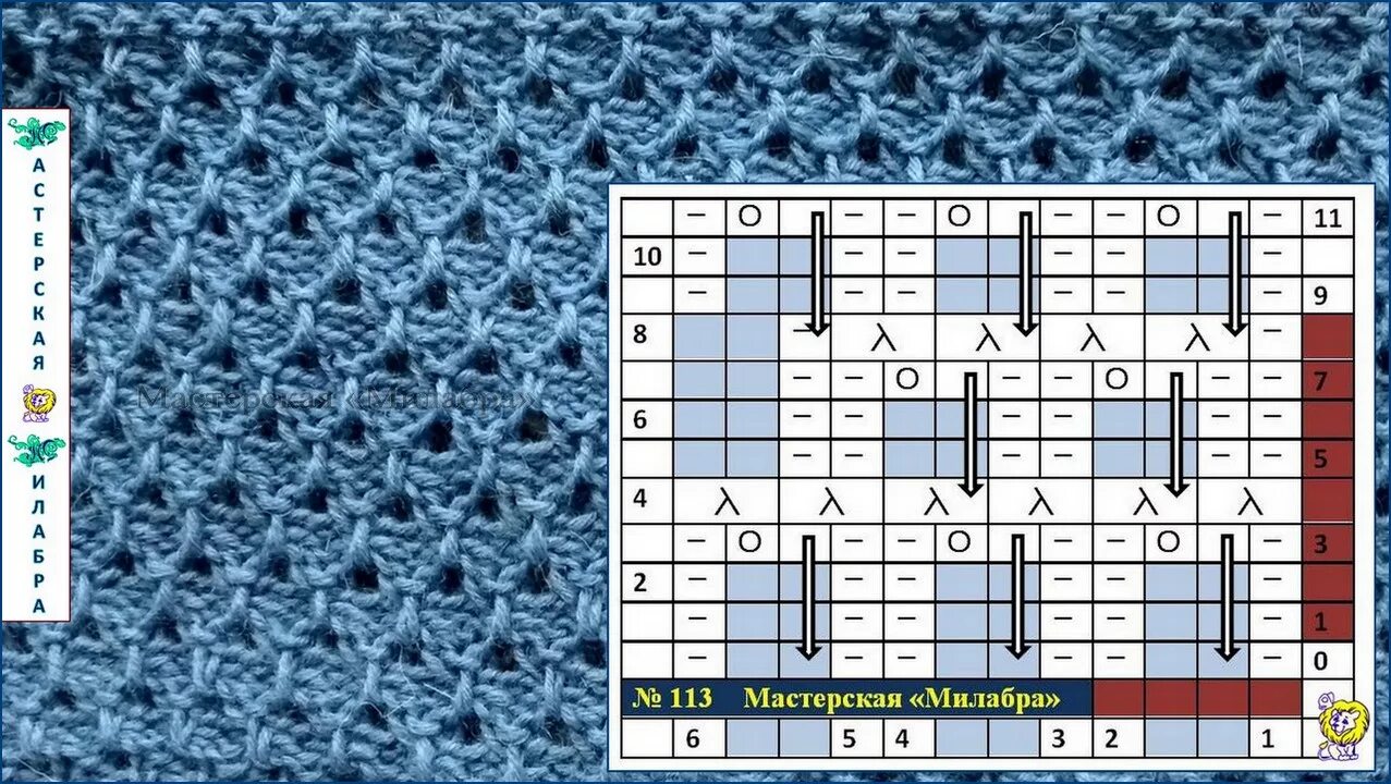 Узор с ромбами Мастерская 'Милабра' Яндекс Дзен узоры 2 Постила