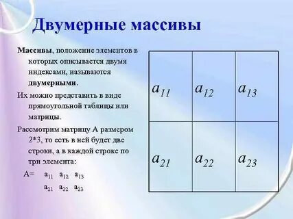 Двумерная матрица