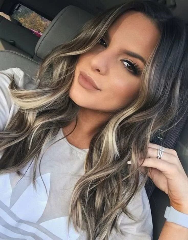 Black Hair With Brown Blonde Balayage Long hair styles, Long thick curly hair, L