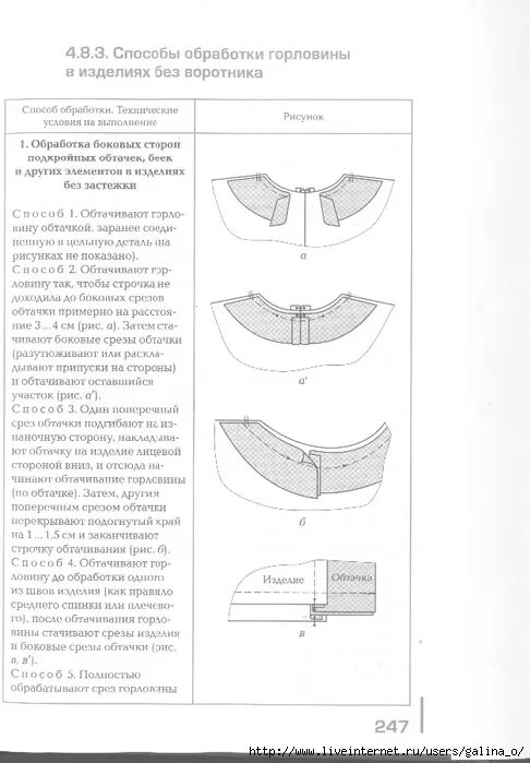 обработка горловины без воротника. технология обработки срезов подкройной обтачкой. обработка горловины в изделиях без воротника. обработка горловины без воротника. обработка проймы подкройной обтачкой.