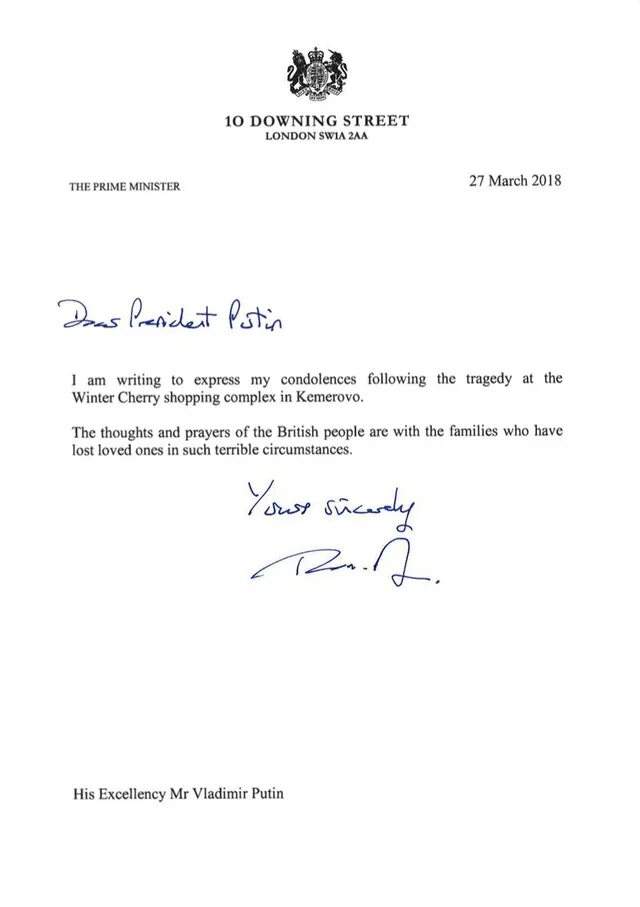 Письмо-соболезнование образец. Письмо соболезнование. Официальное письмо премьер министра Великобритании. Письмо соболезнование пример. Письмо премьер министра