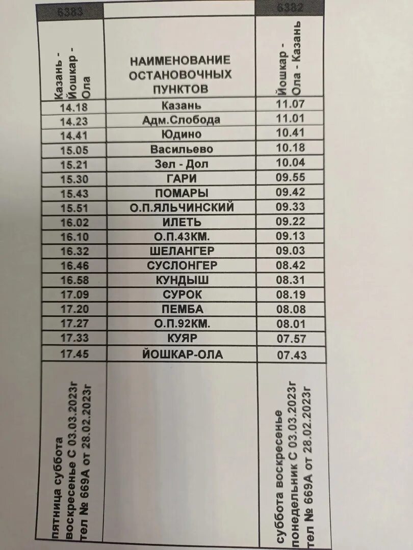 Поезд казань йошкар ола расписание