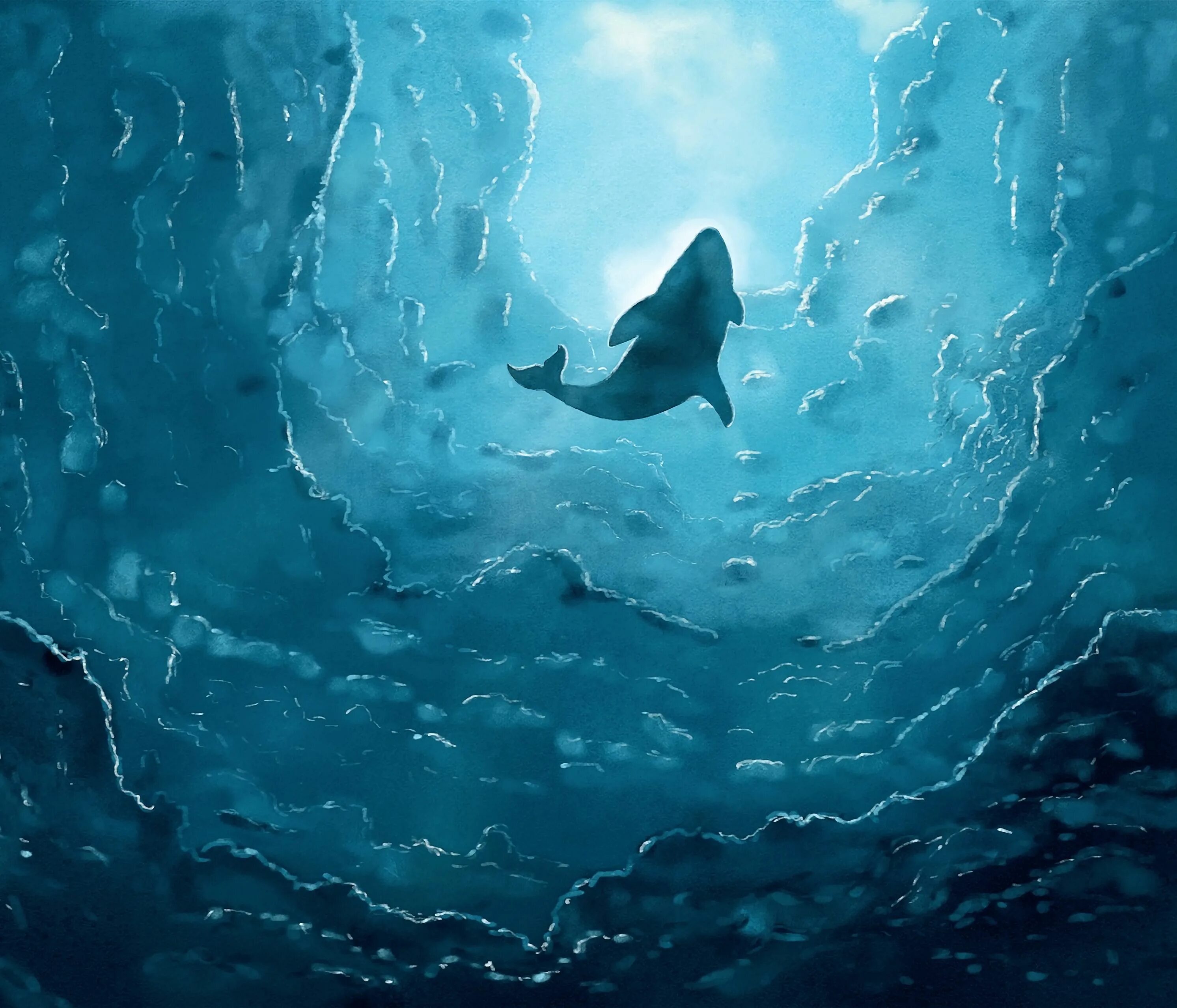 Море глубина. Глубина океана рисунок. Морские глубины. Глубина океана рисунок. Кит арт.