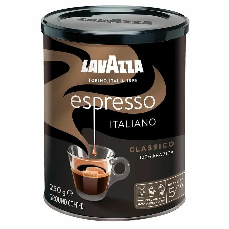 Кофе молотый lavazza 250 г. Кофе Лавацца эспрессо молотый в/у 250г. Кофе молотый Lavazza Caffe Espresso 250 гр. Кофе молотый Lavazza Espresso 250 гр. Кофе молотый Lavazza Espresso italiano Classico 250 г.