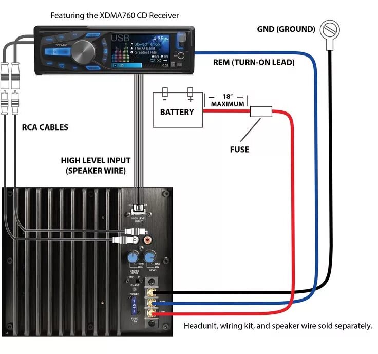 12 Good Bazooka Bass Tube Wiring Diagram For You Car amplifier, Subwoofer wiring
