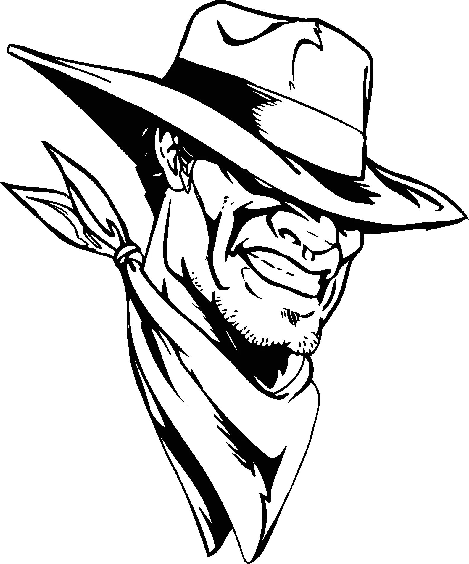 клинт иствуд вектор. ковбой трафарет. наггетс ковбой черно белый. ковбой нарисованный. ковбой на белом фоне.