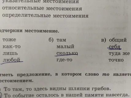 Предложения с местоимениями 4 класс