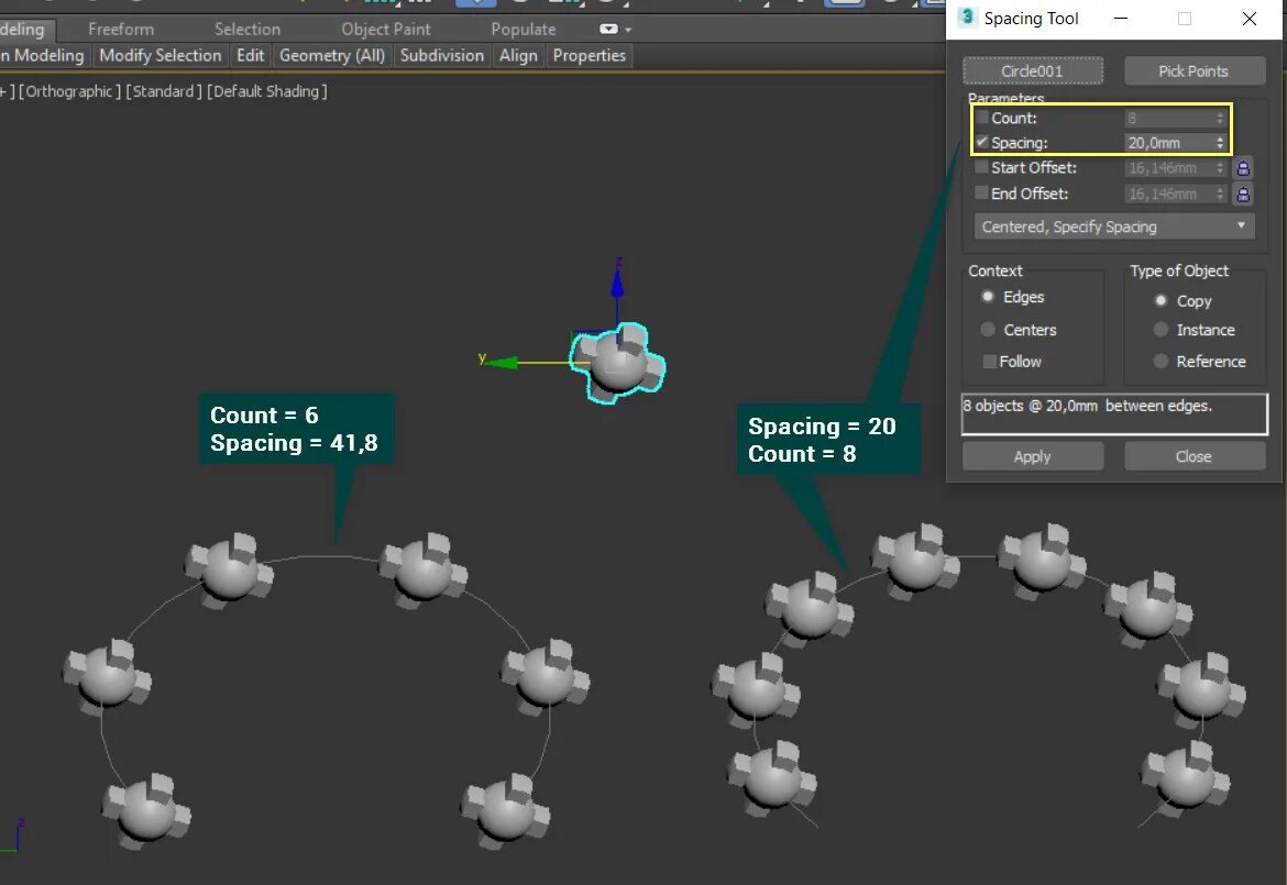 Start offset. Spacing Tool 3ds Max. Spacing Tool. Tools в 3d Max. Ds3 Tool.