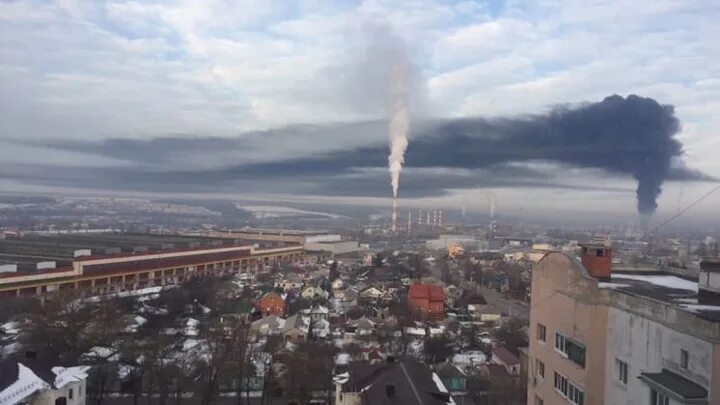 Белгород страдает. Горит завод. Пожар в Белгороде.