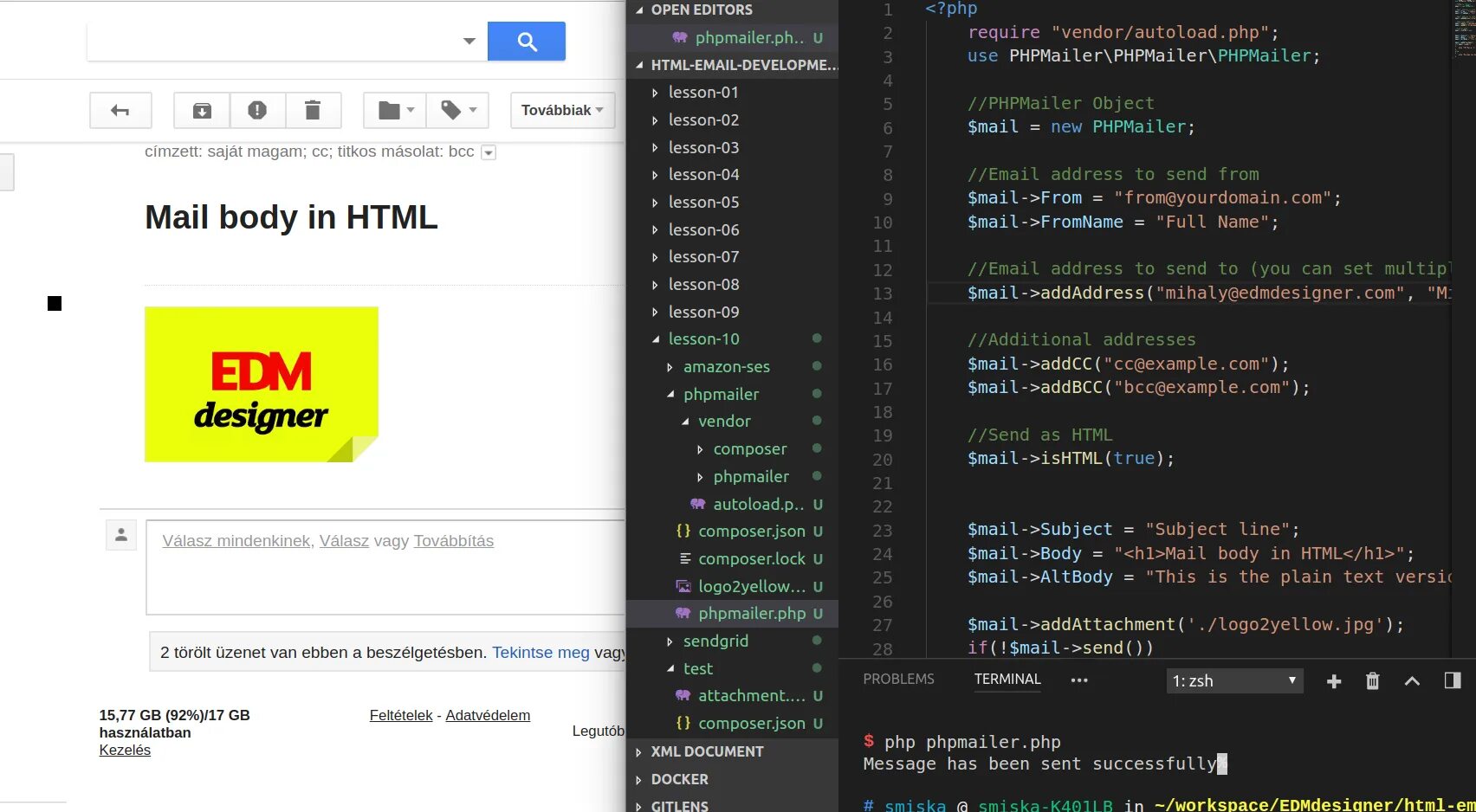 Php mail. Phpmailer готовый. html email. электронная почта в хтмл. html email sender.