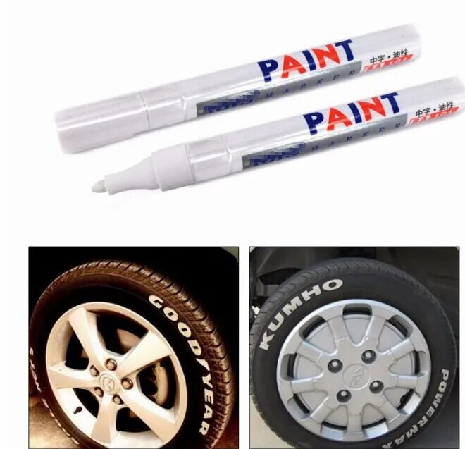 Маркер для резины белый - Tire Marker White 8ml. Tire Paint. Краска для шин. Маркер для резины TIREMARKER White 8ml. Белый 09133. Карандаш для резины белый. Маркер для шин