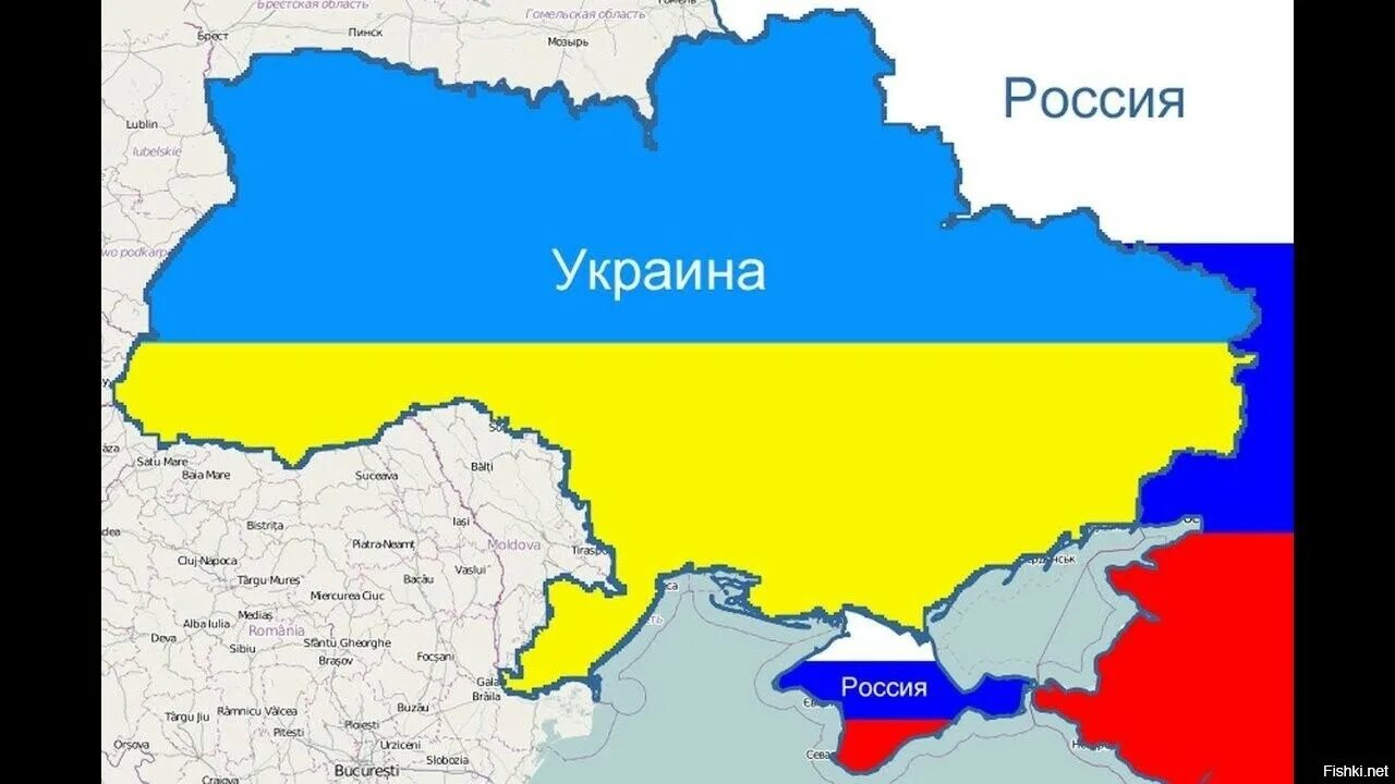 Крым россия карта граница с украиной. Карта России и Украины. Территория Украины с Крымом. Границы Украины. Граница России и Украины на карте.