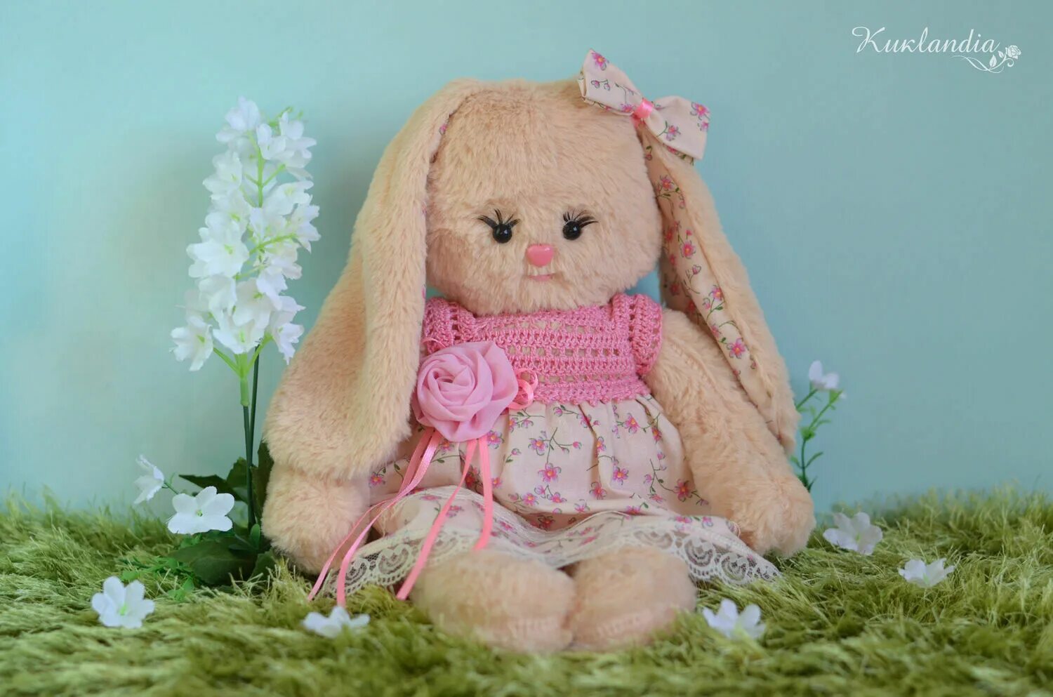 Оригинальная кукла Зайка в Розовой Куртке Тильда Куклы, Кукла своими руками, Тря