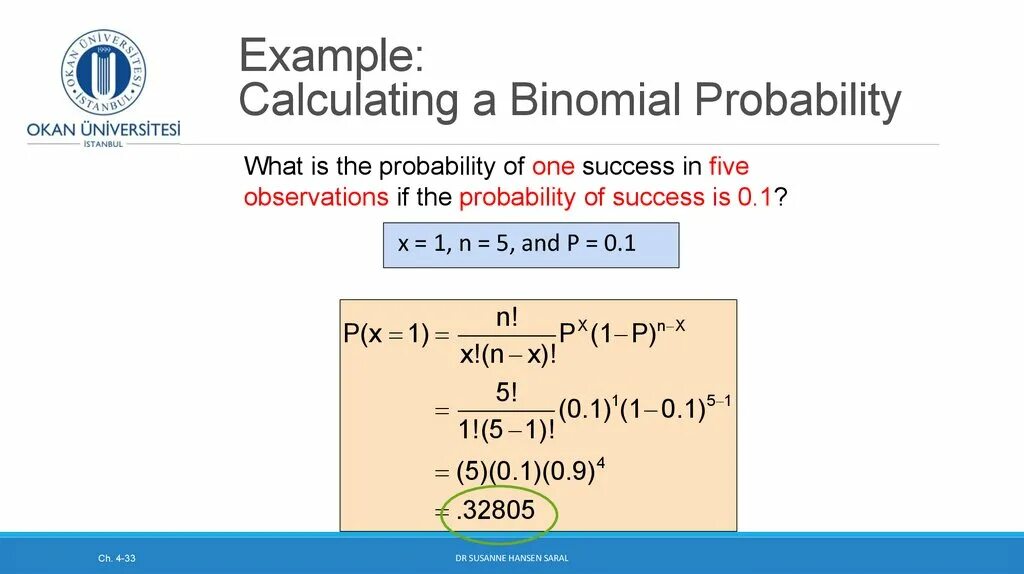 Variable expected. Binomial probability. Formula for binomial probability. Calculate probability. Discrete probability and variance.