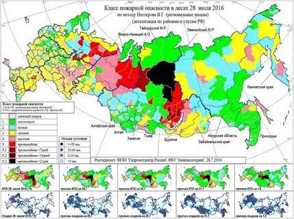 Классы пожарной опасности в лесах