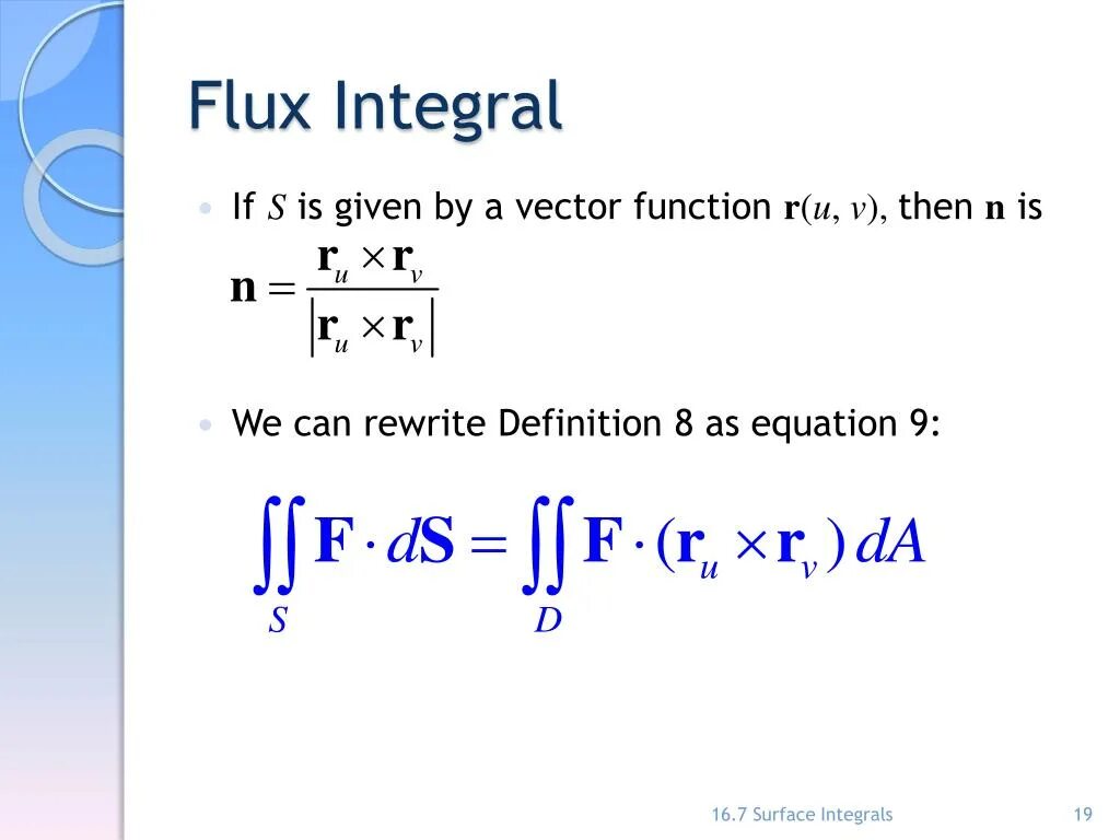 Integral Wall Flux coefficient Star ccm формула. Surface integral of a vector function. As equation.