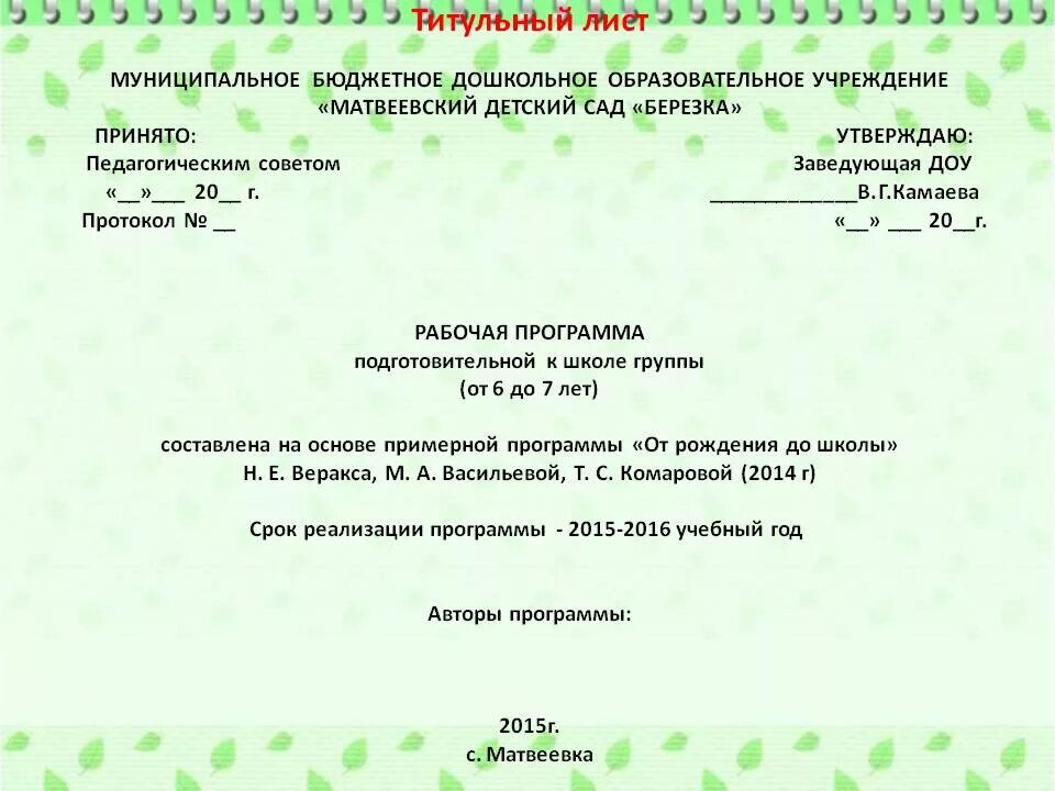 Рабочая программа воспитателя старшая группа. Титульный лист рабочей программы воспитателя по ФГОС. Титульный лист рабочая программа воспитателя ДОУ. Программа развития ДОУ титульный лист. Титульный лист рабочей программы в ДОУ по ФГОС.