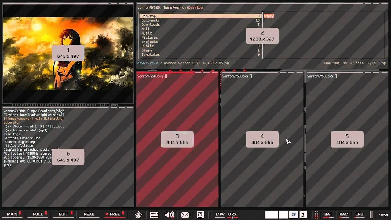 Custom layout. Awesome wm. awesome wm customization.