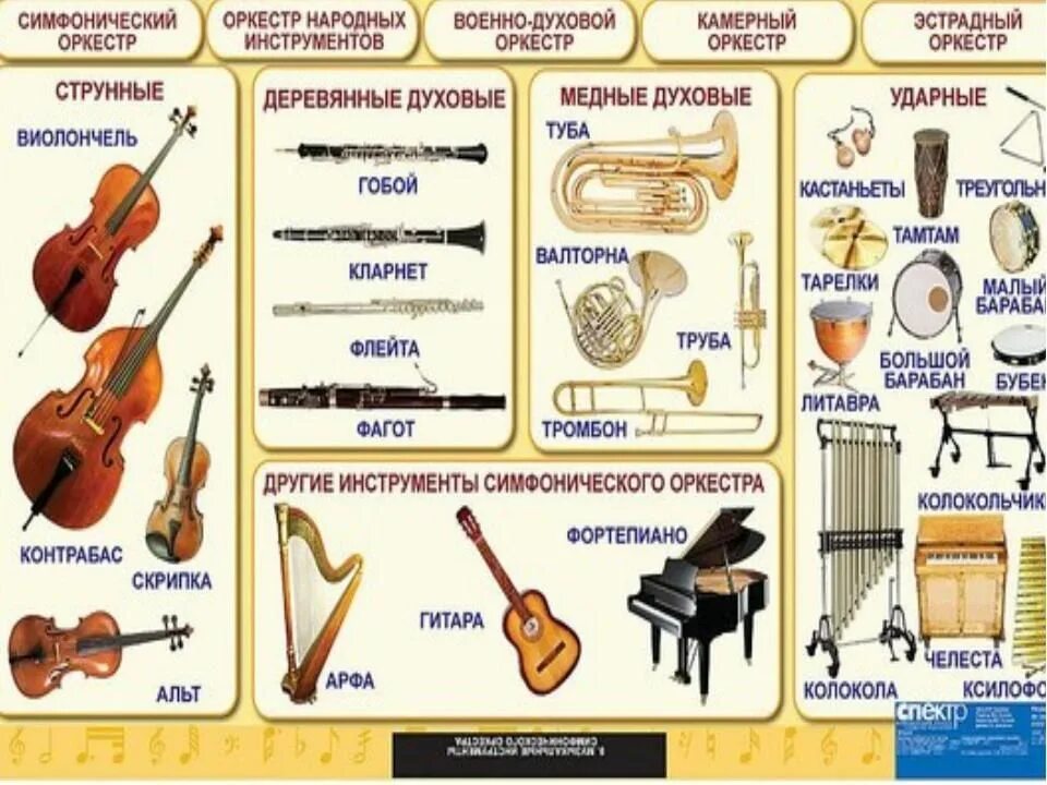 Сколько основных групп оркестра. Струнные смычковые деревянные духовые медные духовые ударные. Виды инструментов симфонического оркестра 4 класс. Инструменты Симфоноческого оркест. Музыкальные инструментыnjhrtcnhf.
