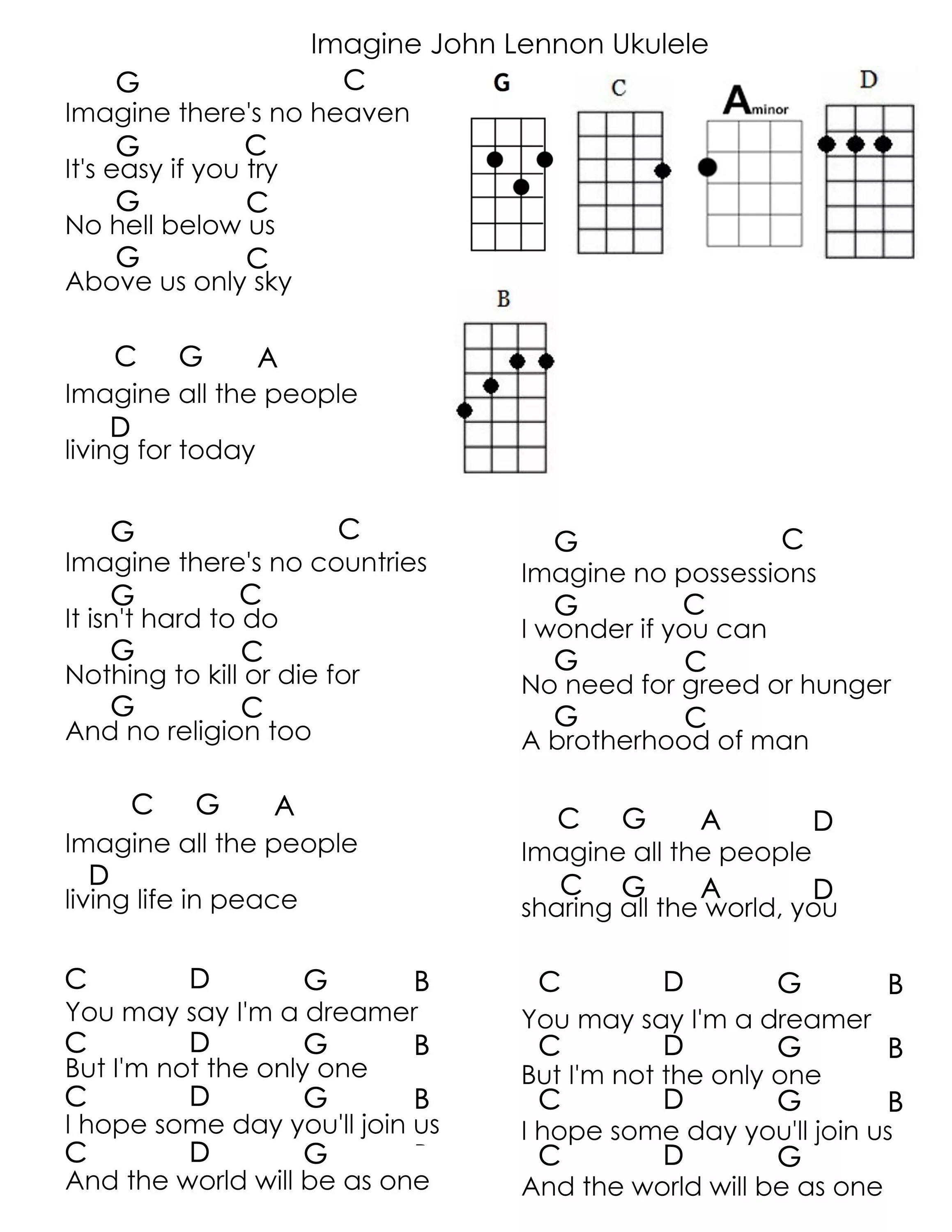 Мне люди должны сказать спасибо аккорды укулеле. John Lennon imagine Chords. Аккорды укулеле. Простые табы для укулеле. Джон Леннон Имэджин аккорды.