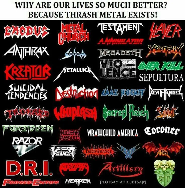 Трэш программа. Трэш метал логотипы. thrash metal логотип. классика трэш-металла. плакаты в стиле thrash metal.