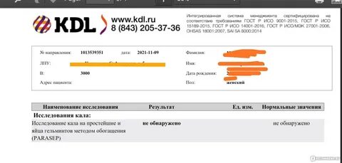 Кдл анализы казань