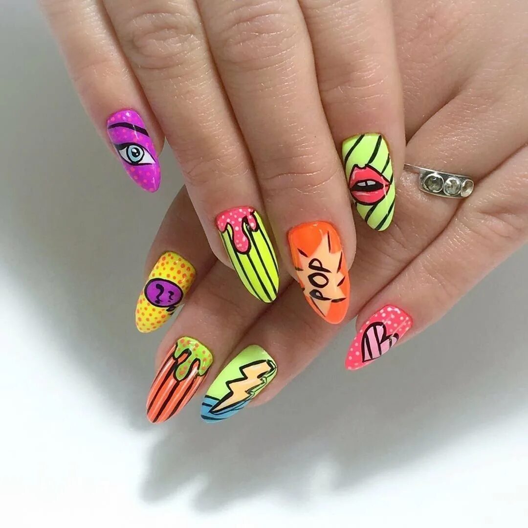 Яркие ногти с рисунком. Красивые яркие ногти. Летние ногти. Яркие ногти на лето. Красивые летние ногти.