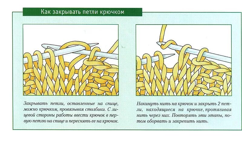 Закрытие петель спицами. Вязание крючком закрытие петель. Закрытие вязания спицами. Как закрыть петли крючком.