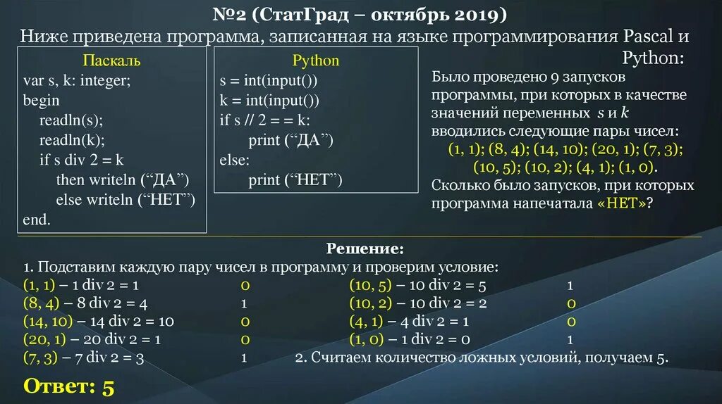 Приведена программа записанная на 5 языках. Ниже приведена программа как решать. статград балаково. ниже приведена программа записанная на двух языках s&lt;10 t&lt;a.