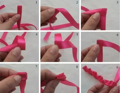 Розы из ленты без клея