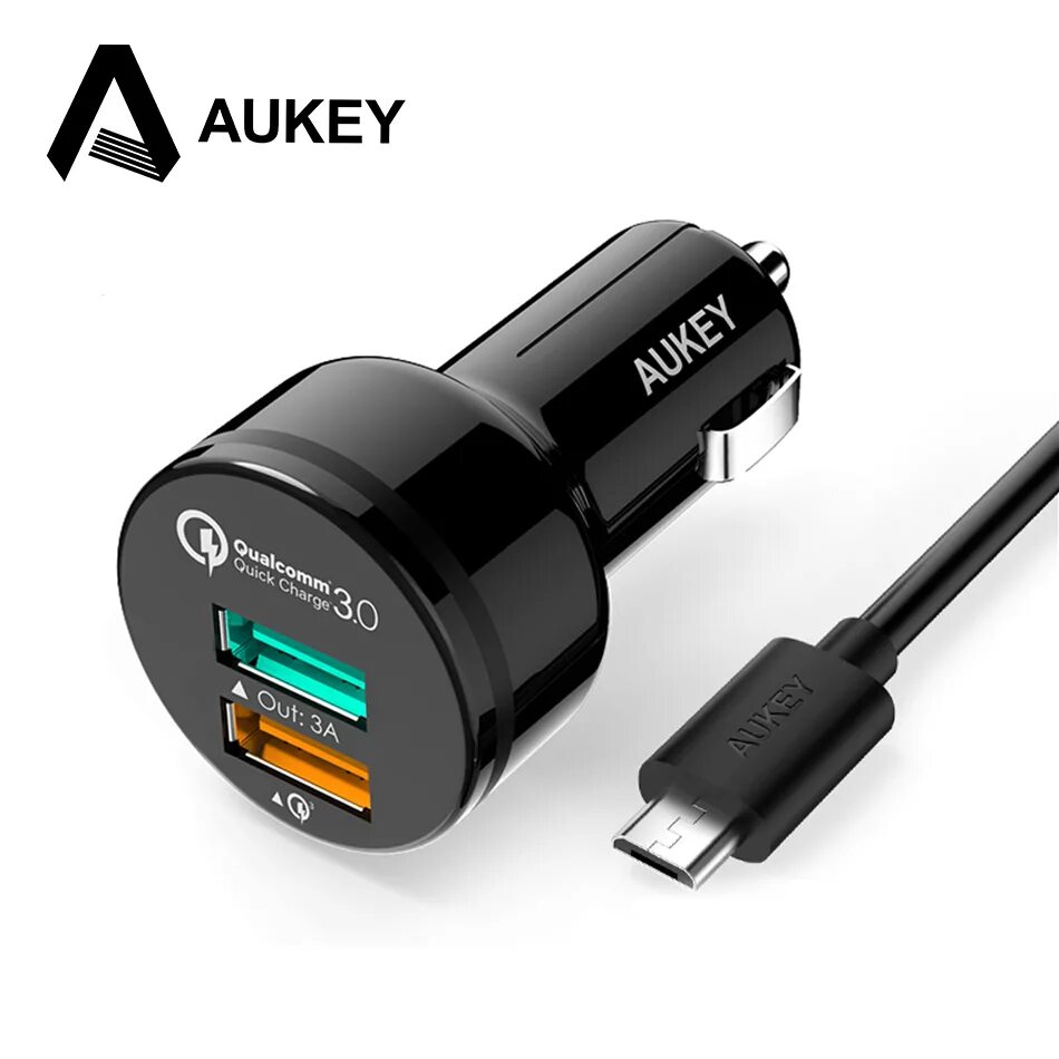 Aukey зарядка для iphone. Авто-зарядка Qualcomm 3.0. АЗУ Aukey cc-y11 (Black). Qualcomm автомобильный зарядник для телефона.