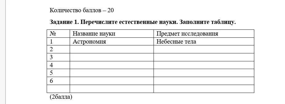 Заполните таблицу наука. Заполнить таблицу §13-наука.